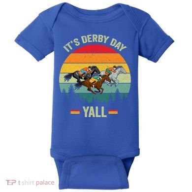 It's Derby Day Yall Retro Derby Horse Racing Lovers Gift Baby Bodysuit