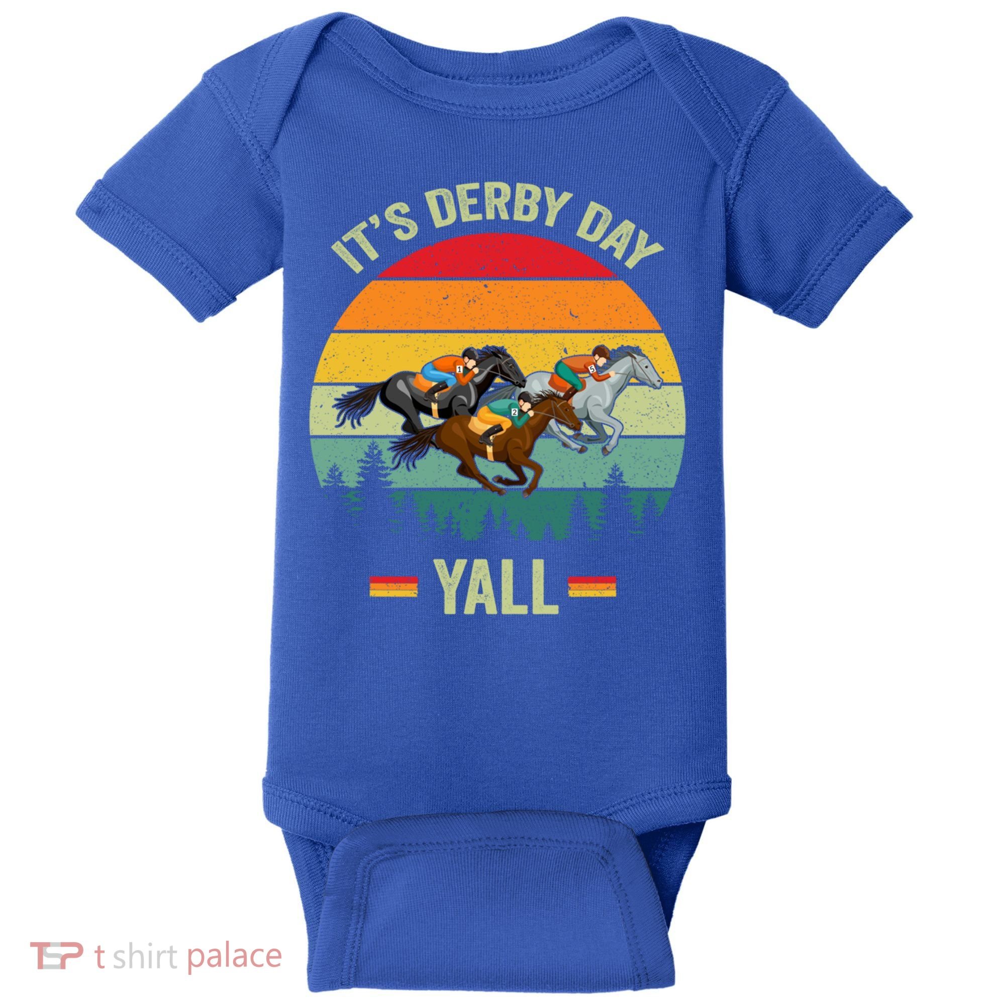 It's Derby Day Yall Retro Derby Horse Racing Lovers Gift Baby Bodysuit