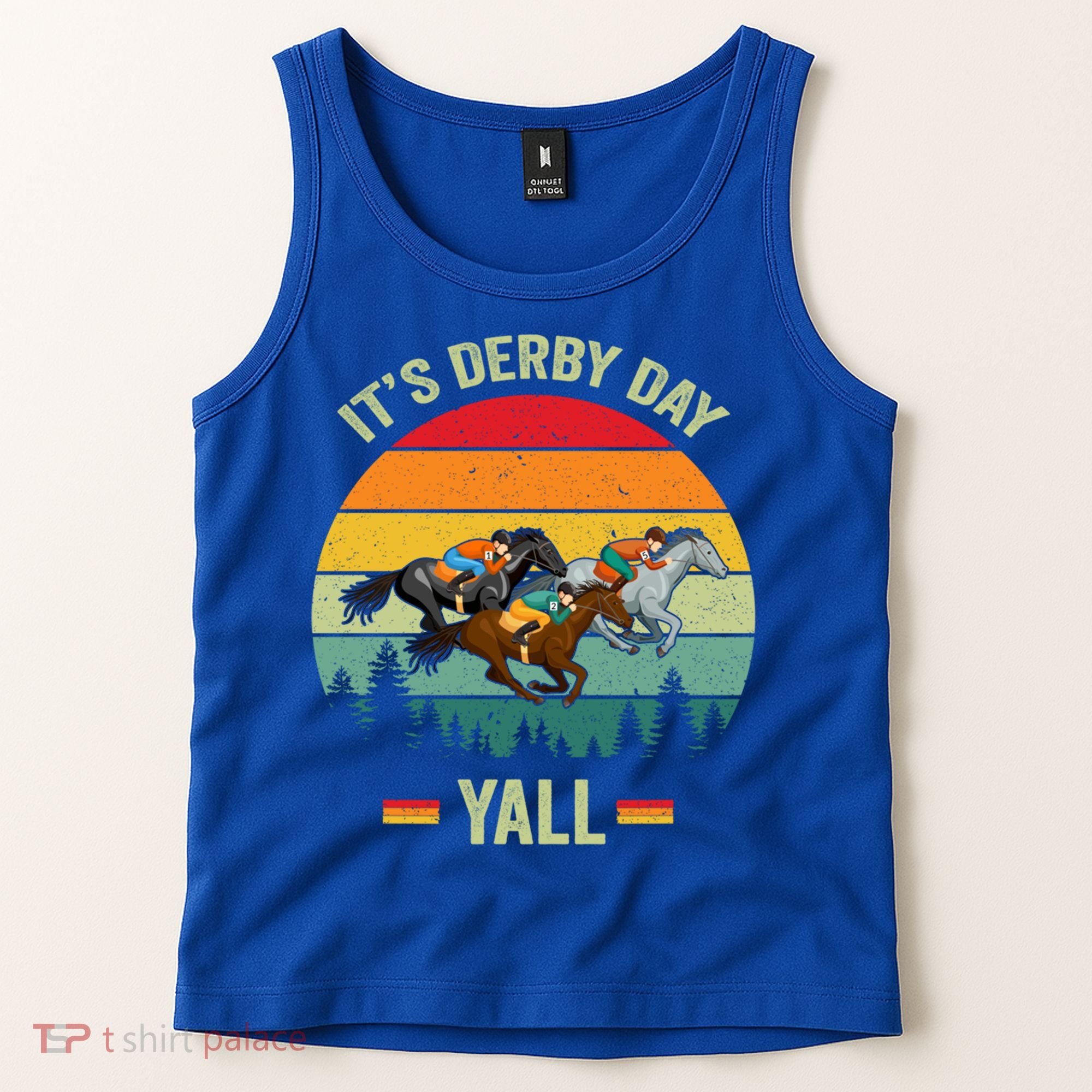 It's Derby Day Yall Retro Derby Horse Racing Lovers Gift Tank Top