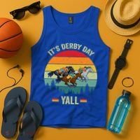 It's Derby Day Yall Retro Derby Horse Racing Lovers Gift Tank Top thumb 4