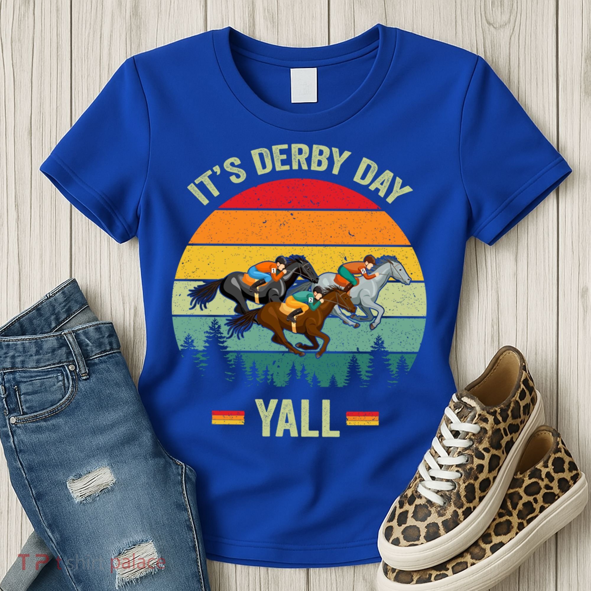 It's Derby Day Yall Retro Derby Horse Racing Lovers Gift Women's T-Shirt