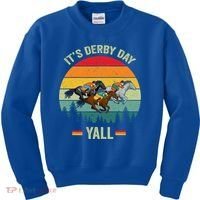 It's Derby Day Yall Retro Derby Horse Racing Lovers Gift Kids Sweatshirt thumb 0