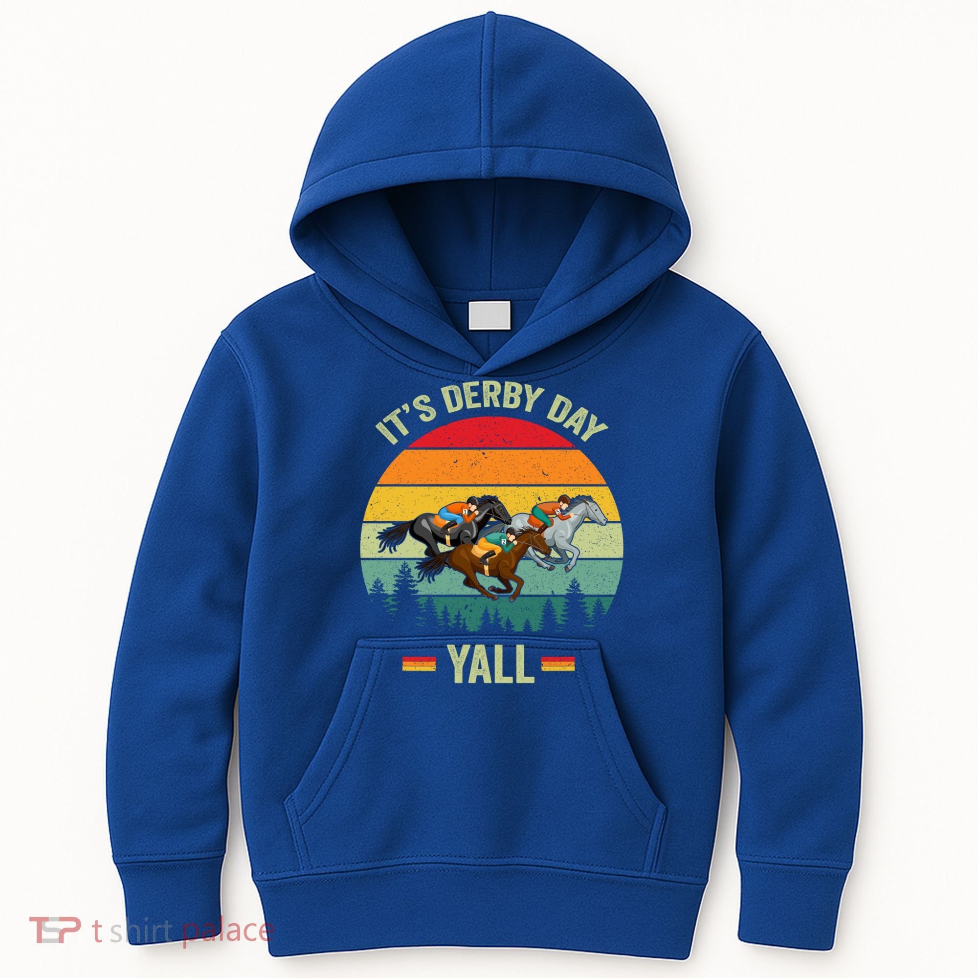 It's Derby Day Yall Retro Derby Horse Racing Lovers Gift Kids Hoodie