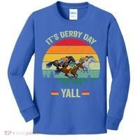 It's Derby Day Yall Retro Derby Horse Racing Lovers Gift Kids Long Sleeve Shirt thumb 0