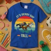 It's Derby Day Yall Retro Derby Horse Racing Lovers Gift Kids T-Shirt thumb 3