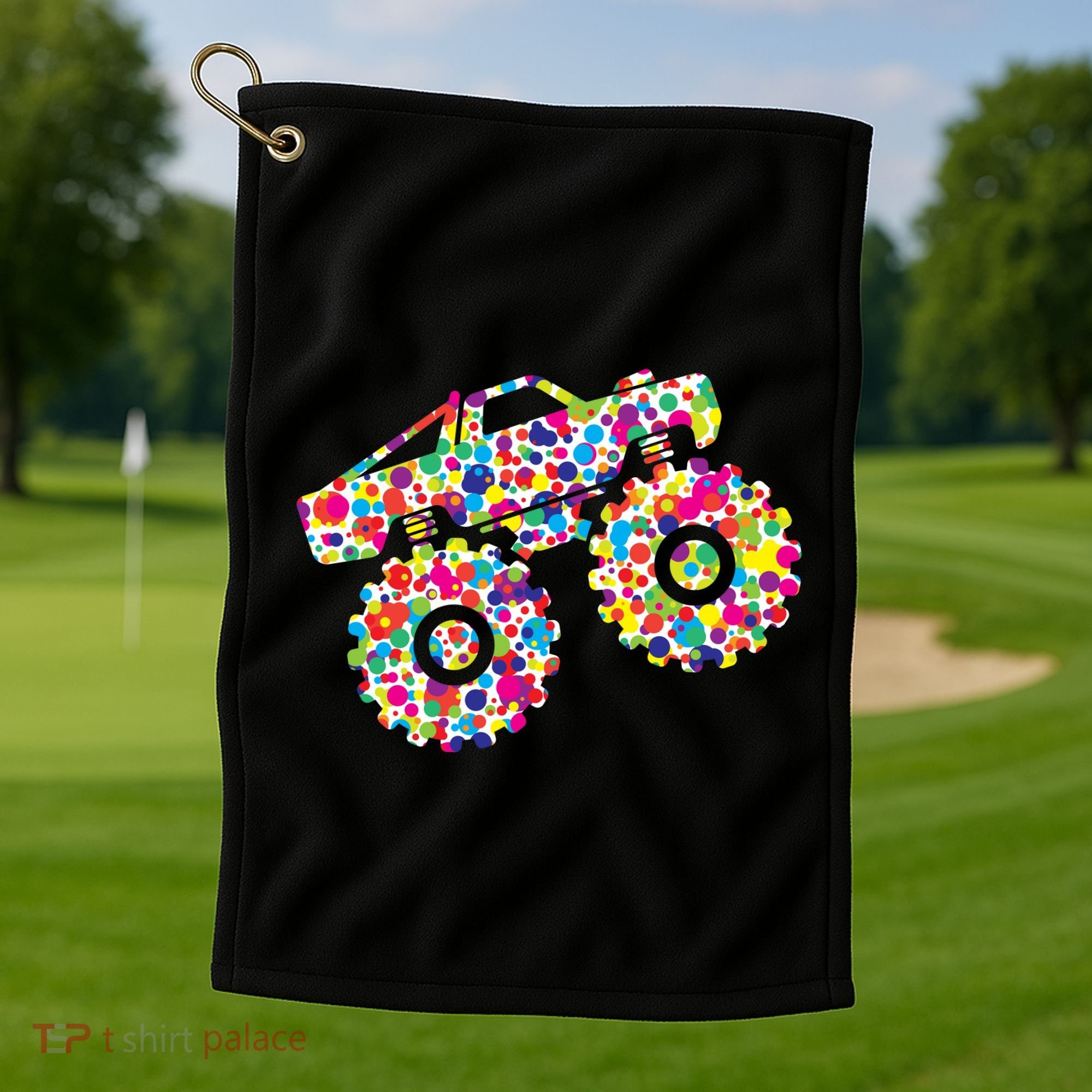 International Dot Day Monster Truck Make Your Mark Golf Towel