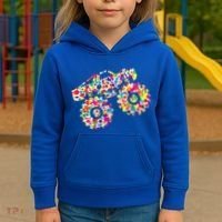 International Dot Day Monster Truck Make Your Mark Kids Hoodie thumb 3