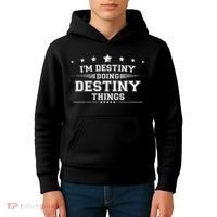 Im Destiny Doing Destiny Things Kids Hoodie thumb 4