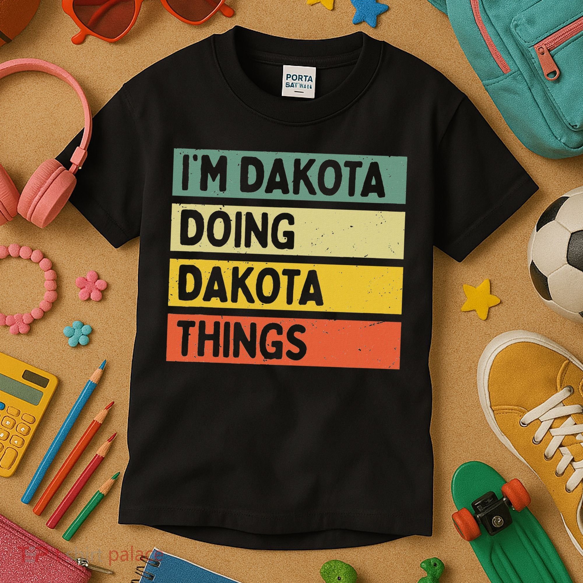 IM Dakota Doing Dakota Things Funny Personalized Quote Kids T-Shirt