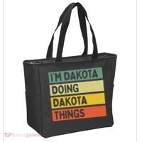 IM Dakota Doing Dakota Things Funny Personalized Quote Tote Bag thumb 2