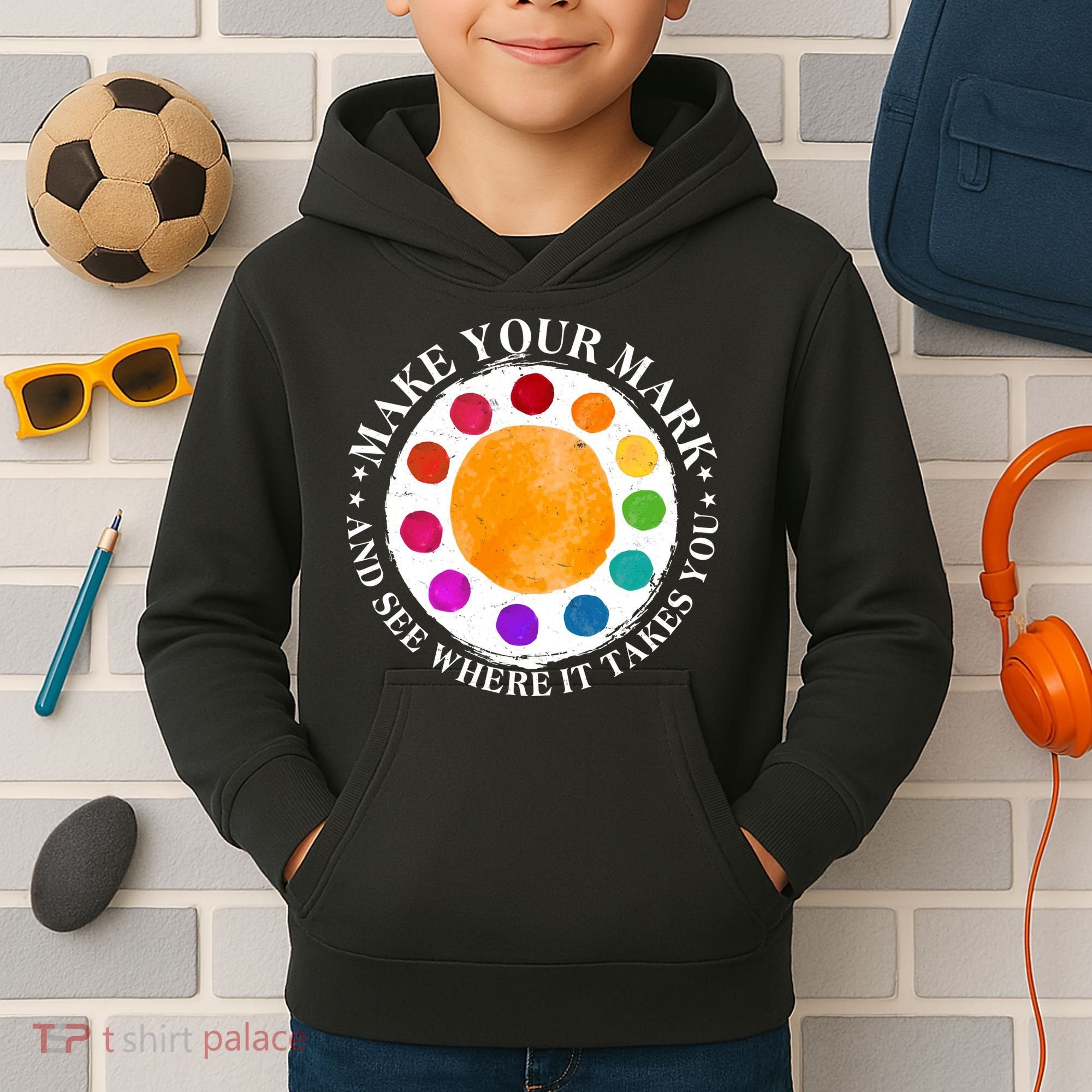 International Dot Day Make Your Mark And See Where It Takes You Kids Hoodie