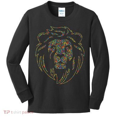 International Dot Day Colorful Dot Lion Kids Long Sleeve Shirt