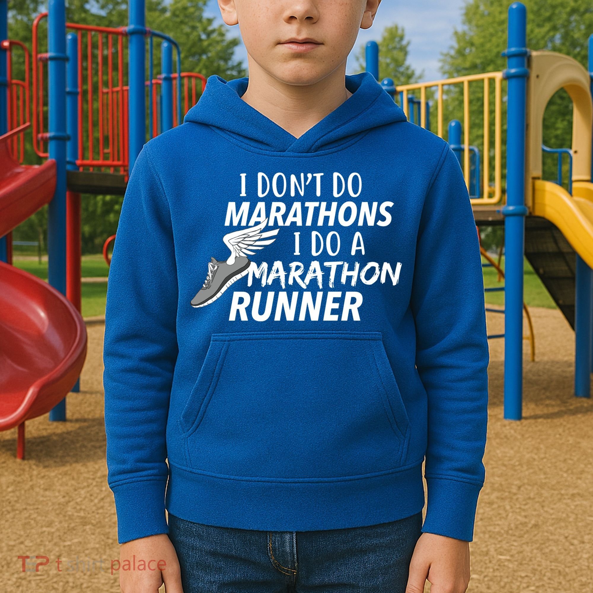 I Don't Do Marathons I Do A Marathon Runner Gift Kids Hoodie