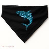 International Dot Day Teal Dot Shark USA-Made Doggie Bandana thumb 0