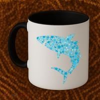 International Dot Day Teal Dot Shark Coffee Mug thumb 2