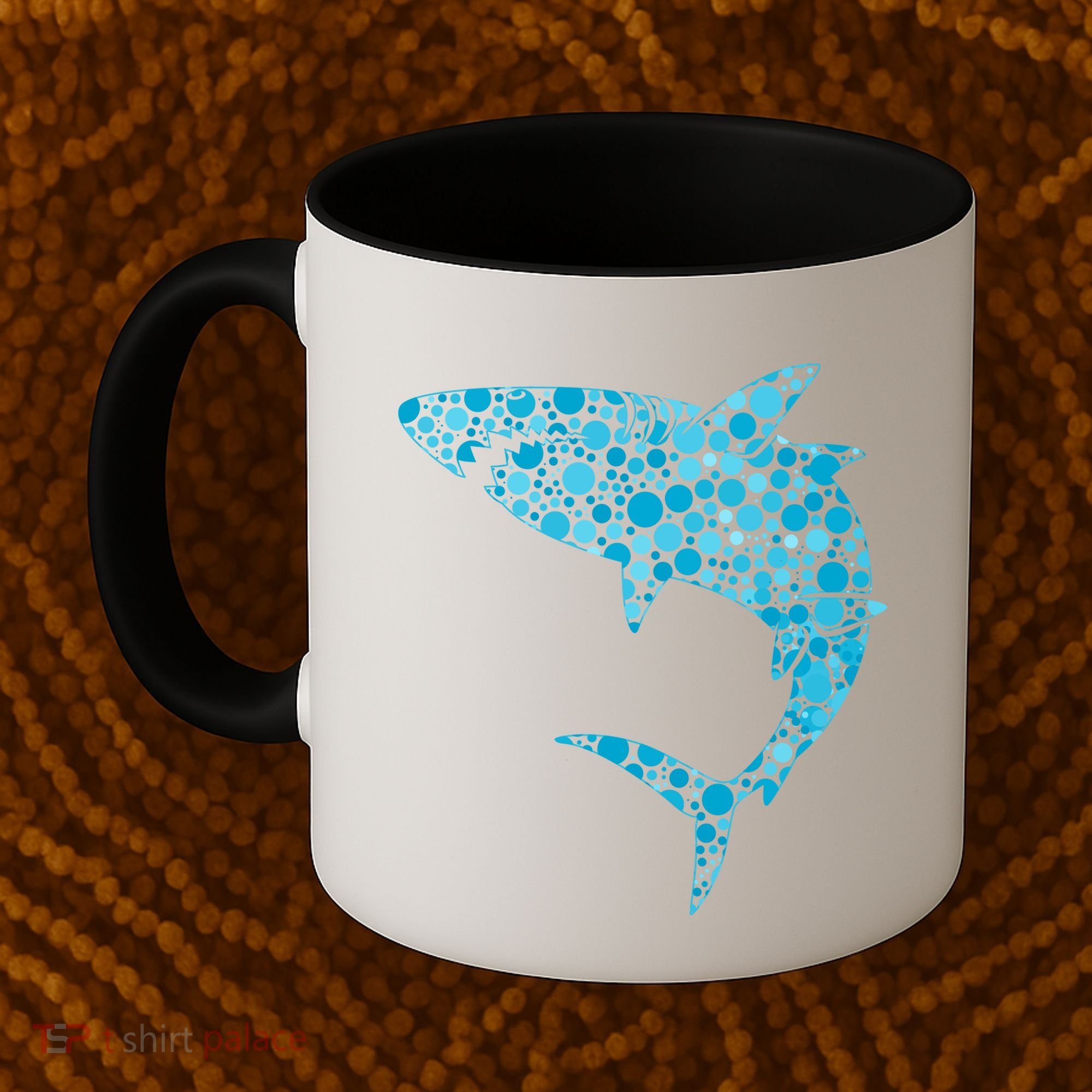 International Dot Day Teal Dot Shark Coffee Mug