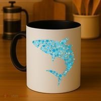 International Dot Day Teal Dot Shark Coffee Mug thumb 4