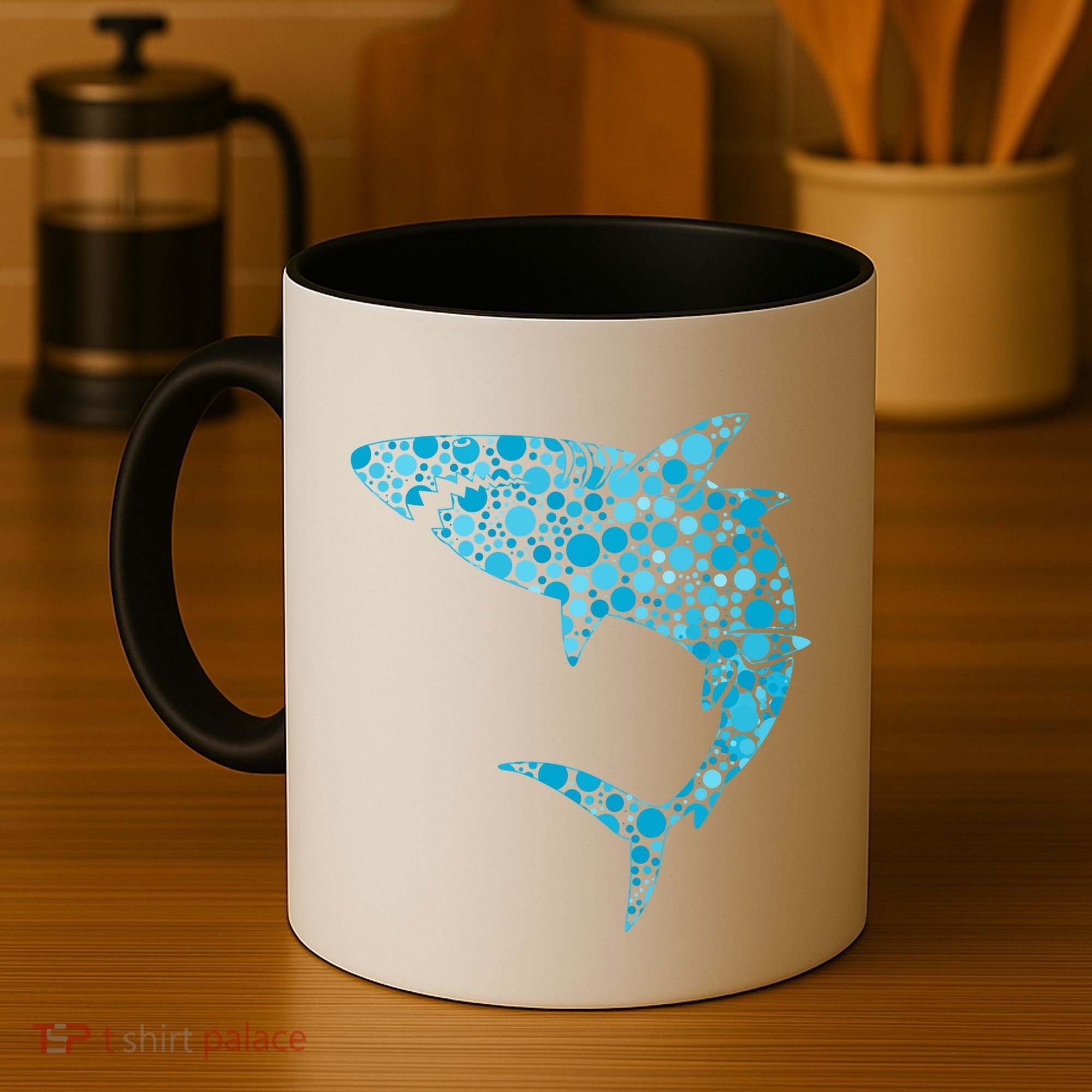 International Dot Day Teal Dot Shark Coffee Mug