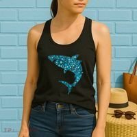 International Dot Day Teal Dot Shark Women's Tank Top thumb 2