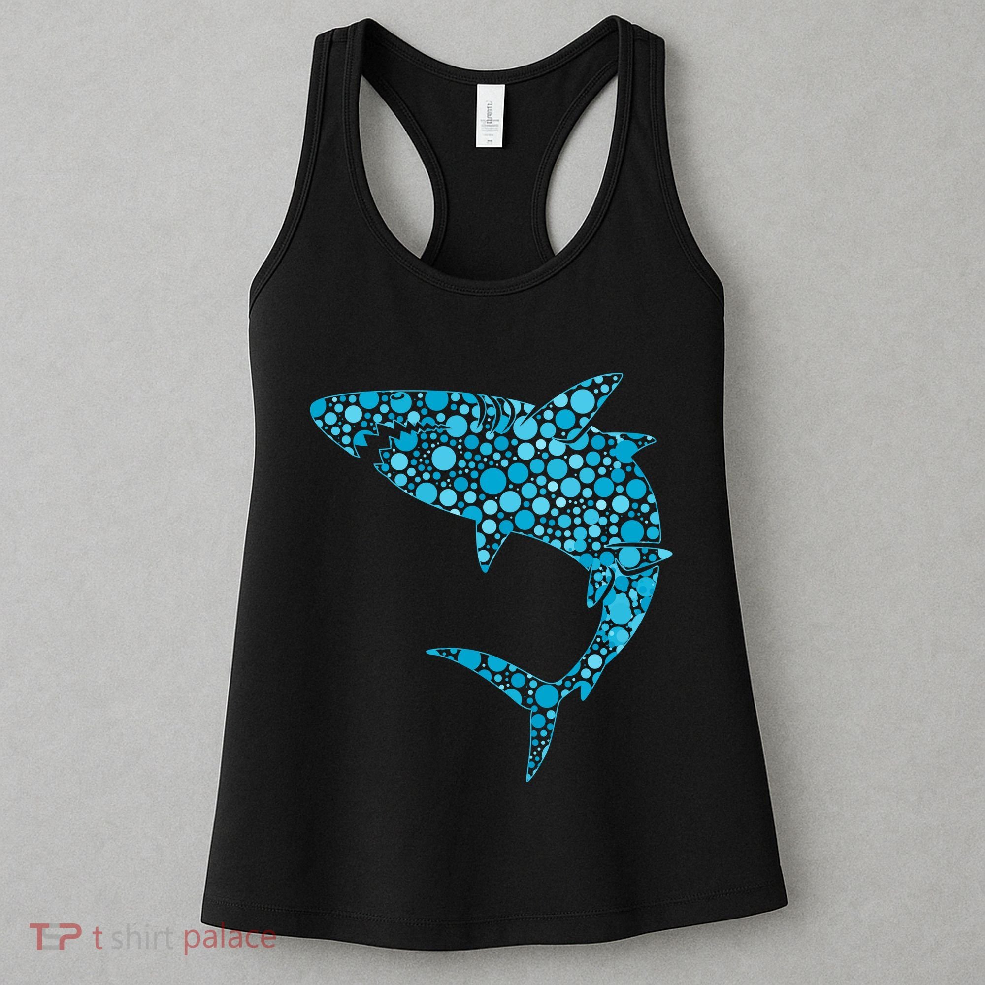 International Dot Day Teal Dot Shark Women's Tank Top