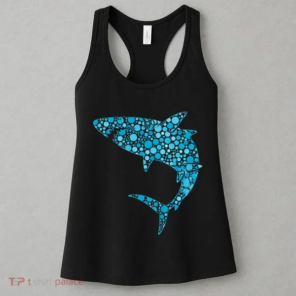 International Dot Day Teal Dot Shark Women's Tank Top