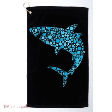 International Dot Day Teal Dot Shark Golf Towel