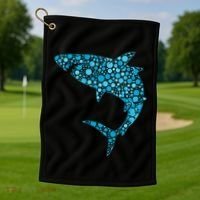 International Dot Day Teal Dot Shark Golf Towel thumb 1