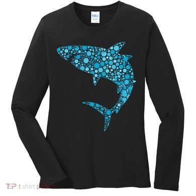 International Dot Day Teal Dot Shark Women's Long Sleeve Shirt