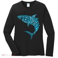 International Dot Day Teal Dot Shark Women's Long Sleeve Shirt thumb 0