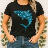 International Dot Day Teal Dot Shark Women's T-Shirt thumb 2