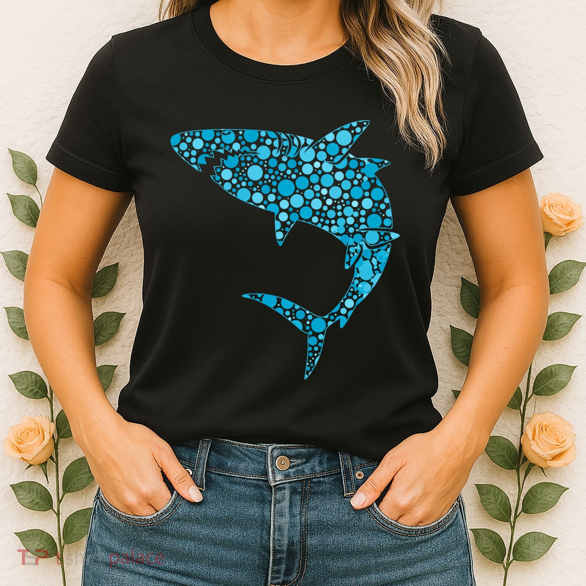 International Dot Day Teal Dot Shark Women's T-Shirt