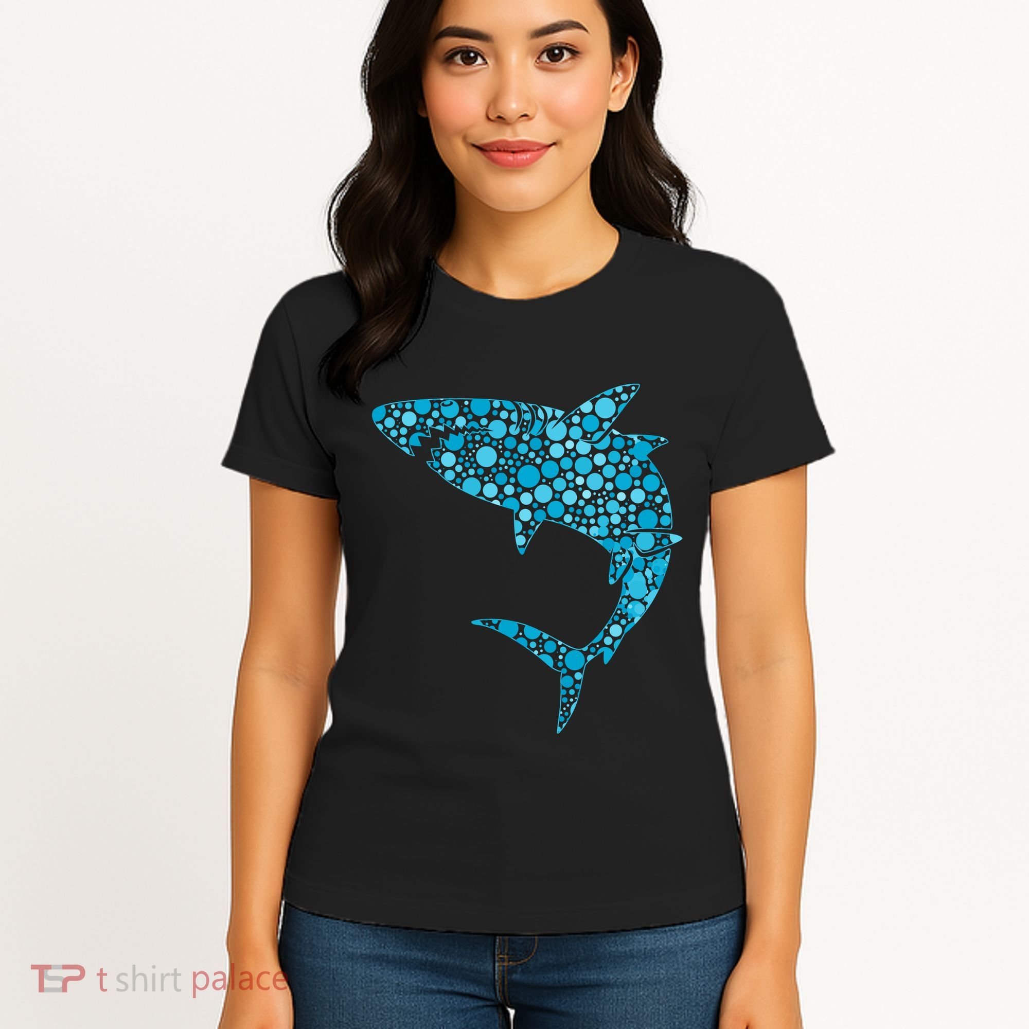 International Dot Day Teal Dot Shark Women's T-Shirt