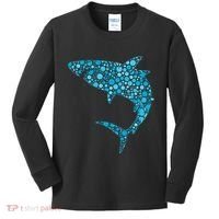 International Dot Day Teal Dot Shark Kids Long Sleeve Shirt thumb 0