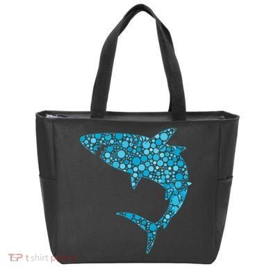 International Dot Day Teal Dot Shark Tote Bag