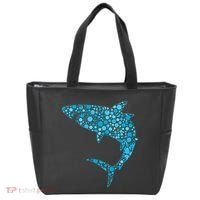 International Dot Day Teal Dot Shark Tote Bag thumb 0