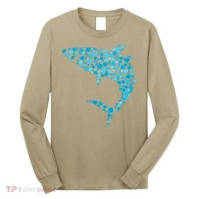 International Dot Day Teal Dot Shark Long Sleeve Shirt