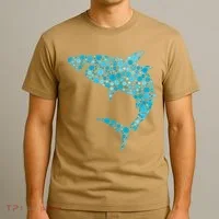 International Dot Day Teal Dot Shark T-Shirt thumb 3