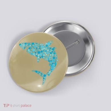 International Dot Day Teal Dot Shark Button