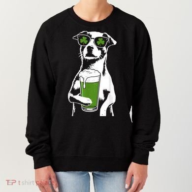 Irish Dog Drinking Beer Women's Sweatshirt