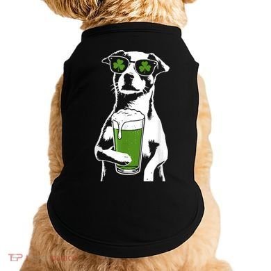 Irish Dog Drinking Beer Doggie Tank