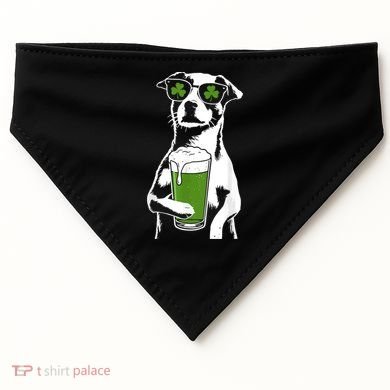Irish Dog Drinking Beer USA-Made Doggie Bandana