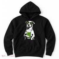 Irish Dog Drinking Beer Hoodie thumb 0