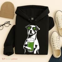 Irish Dog Drinking Beer Hoodie thumb 4