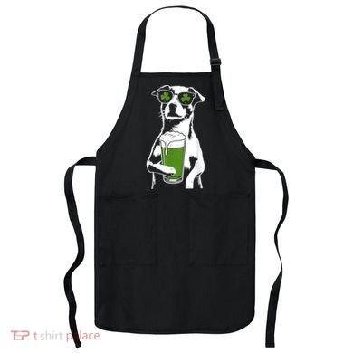 Irish Dog Drinking Beer Apron