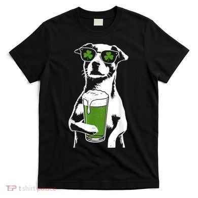 Irish Dog Drinking Beer T-Shirt