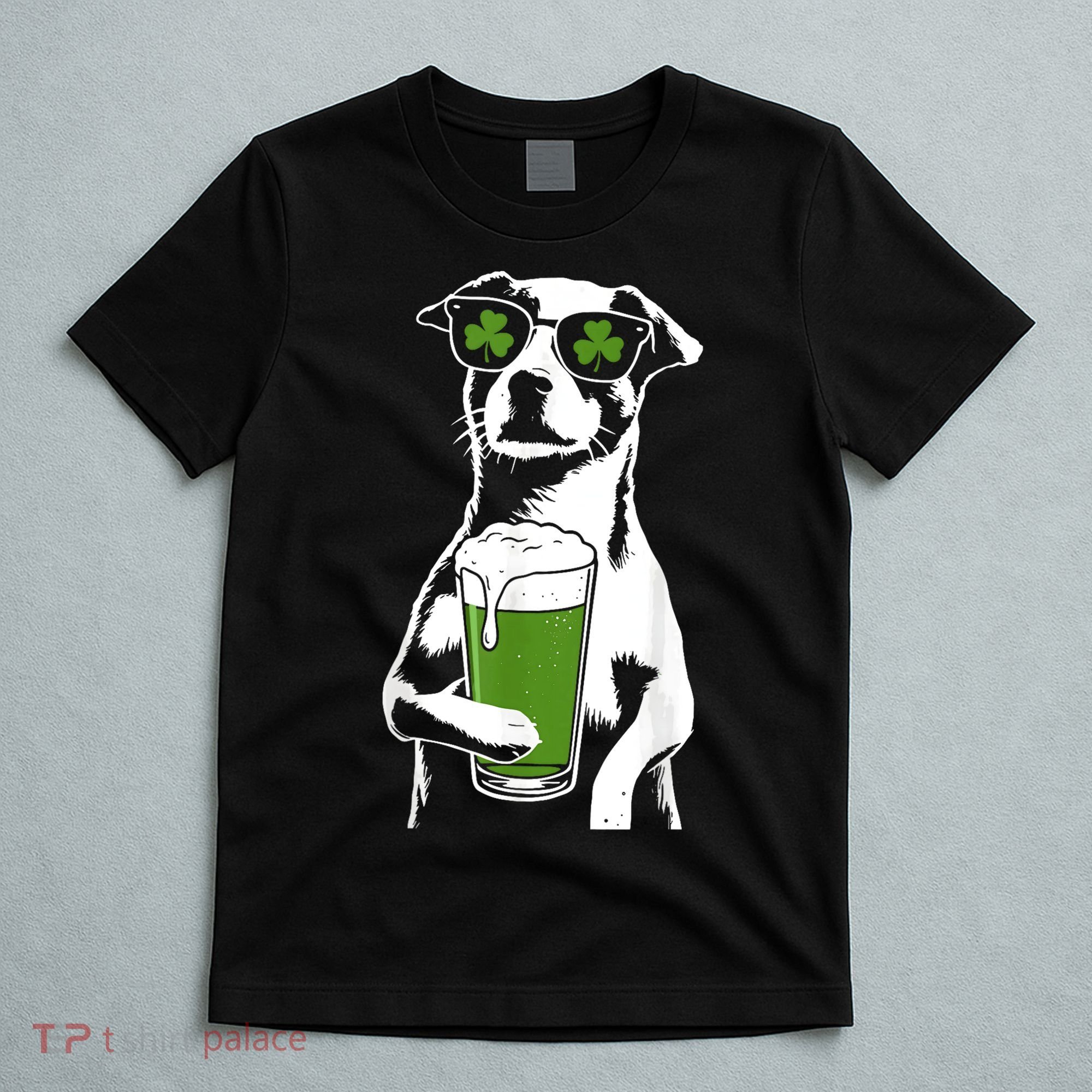 Irish Dog Drinking Beer T-Shirt