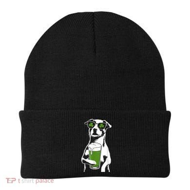 Irish Dog Drinking Beer Beanie