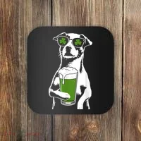 Irish Dog Drinking Beer Coaster thumb 0