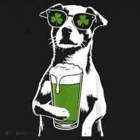 Irish Dog Drinking Beer Women's Hoodie thumb 2