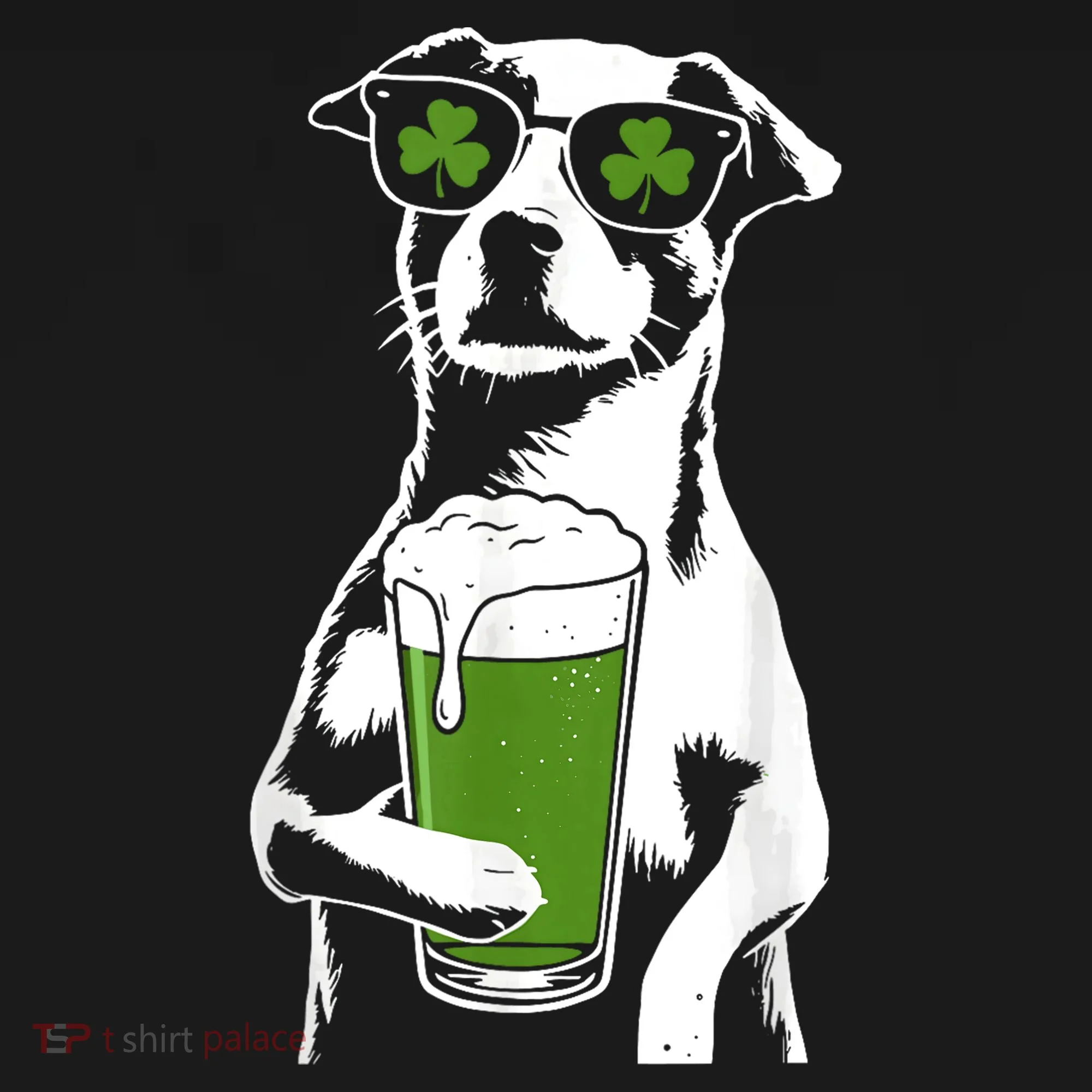Irish Dog Drinking Beer Women's Hoodie